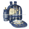Picnic Set Bag with Removable Waterproof Liner for Cooler Compartment